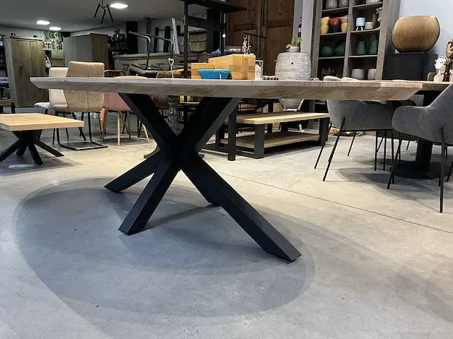 Eiken eetkamertafel 240x120 - afbeelding 3 van  8