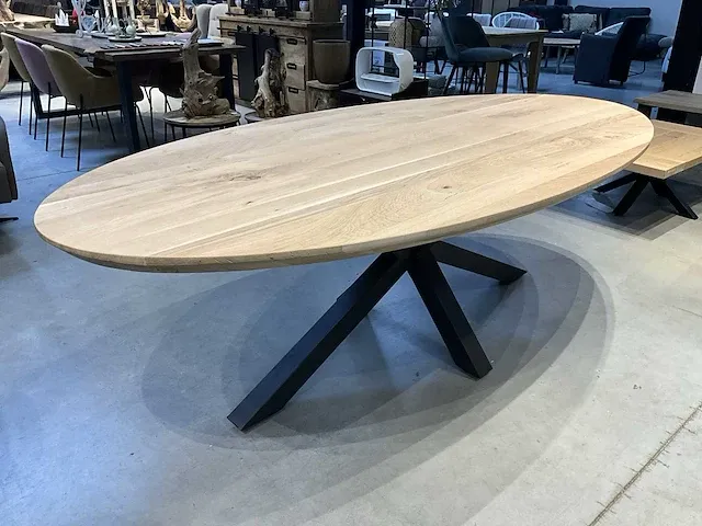 Eiken eetkamertafel 240x120 - afbeelding 6 van  8