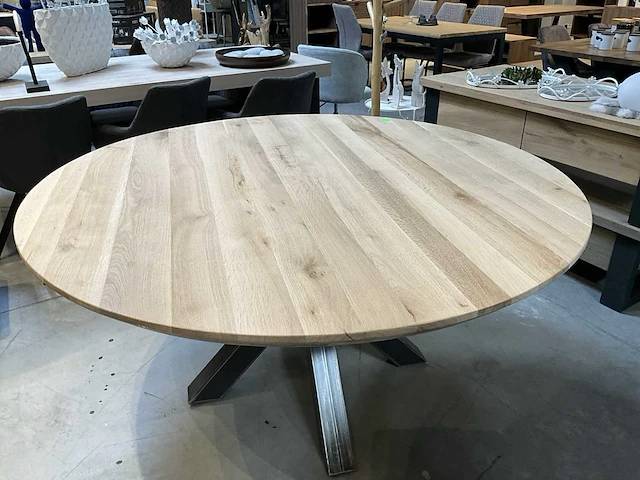 Eiken eetkamertafel - afbeelding 2 van  6