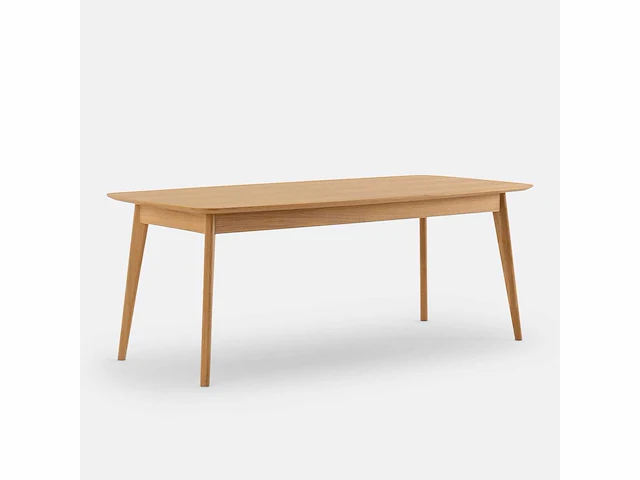 Eiken gefineerde eettafel - 8 couverts - afbeelding 2 van  8
