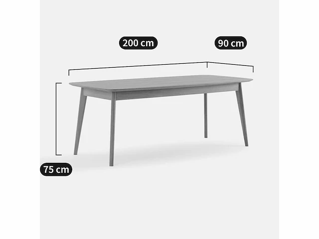 Eiken gefineerde eettafel - 8 couverts - afbeelding 7 van  8