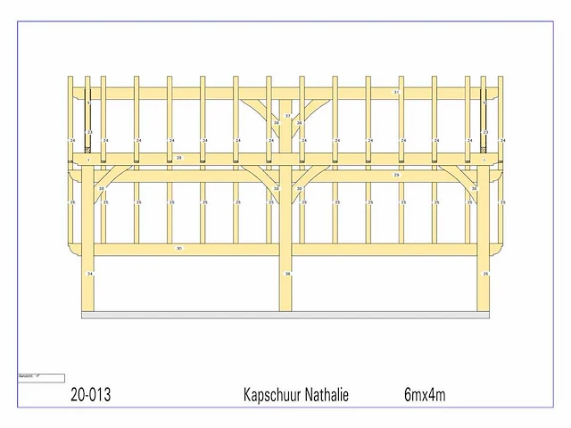 Eiken kap-schuur/poolhouse - afbeelding 2 van  23