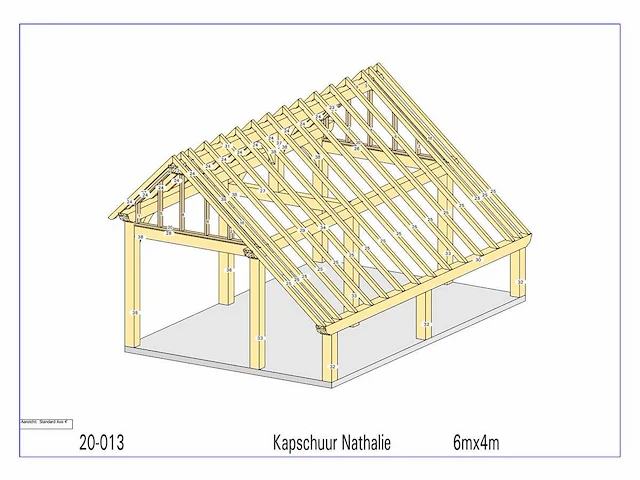 Eiken kap-schuur/poolhouse - afbeelding 21 van  23