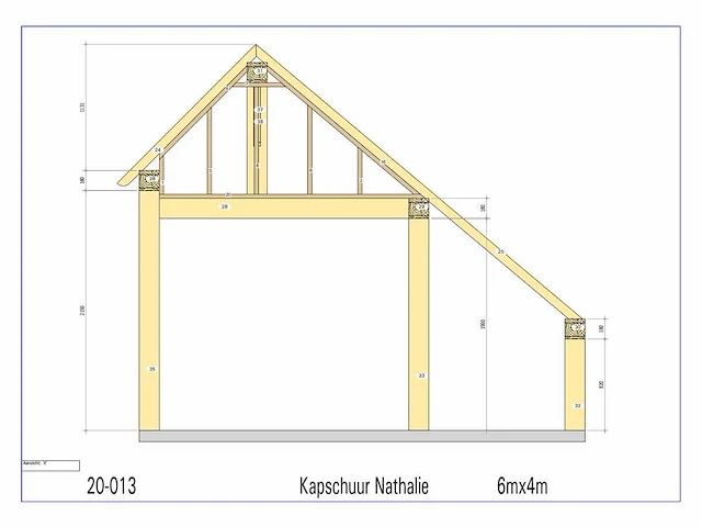 Eiken kap-schuur/poolhouse - afbeelding 22 van  23