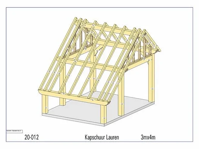 Eiken kapschuur 3x4 - afbeelding 2 van  16