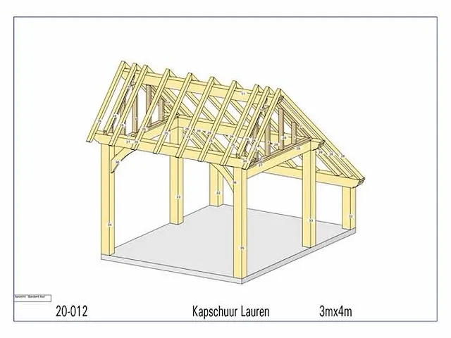 Eiken kapschuur 3x4 - afbeelding 4 van  16