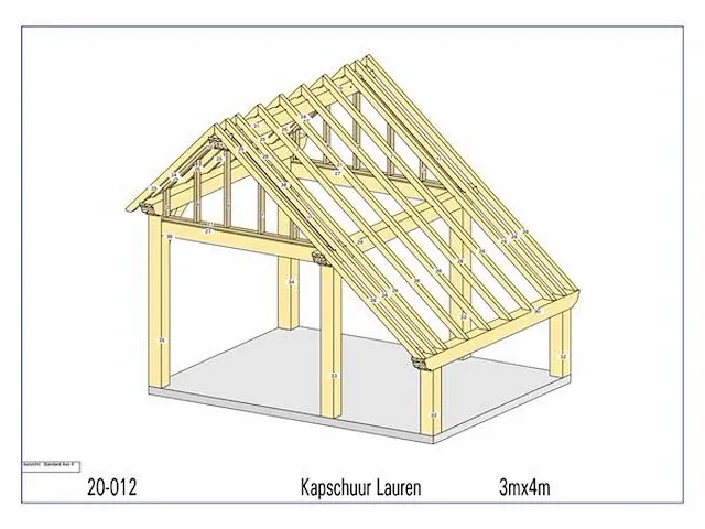 Eiken kapschuur 3x4 - afbeelding 5 van  16