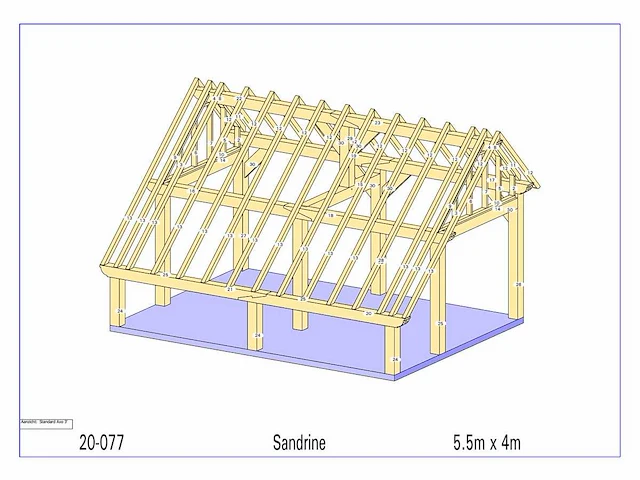 Eiken kapschuur/poolhouse - afbeelding 8 van  14