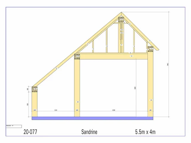 Eiken kapschuur/poolhouse - afbeelding 10 van  14