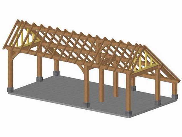 Eiken kapschuur/poolhouse - afbeelding 10 van  17