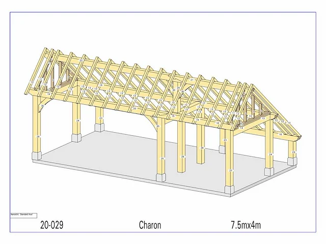 Eiken kapschuur/poolhouse - afbeelding 13 van  17