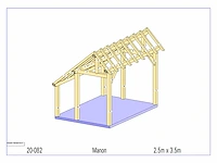 Eiken kapschuur/poolhouse - afbeelding 6 van  13