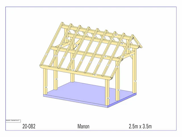 Eiken kapschuur/poolhouse - afbeelding 7 van  13