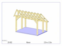 Eiken kapschuur/poolhouse - afbeelding 8 van  13