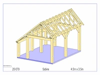 Eiken kapschuur/poolhouse - afbeelding 11 van  18