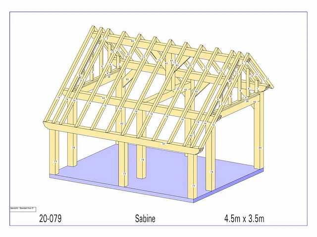 Eiken kapschuur/poolhouse - afbeelding 12 van  18