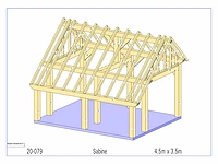 Eiken kapschuur/poolhouse - afbeelding 12 van  18