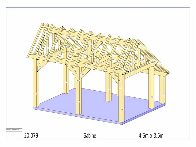 Eiken kapschuur/poolhouse - afbeelding 13 van  18