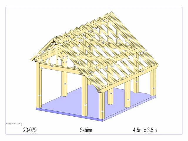 Eiken kapschuur/poolhouse - afbeelding 14 van  18