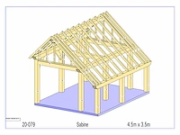 Eiken kapschuur/poolhouse - afbeelding 14 van  18