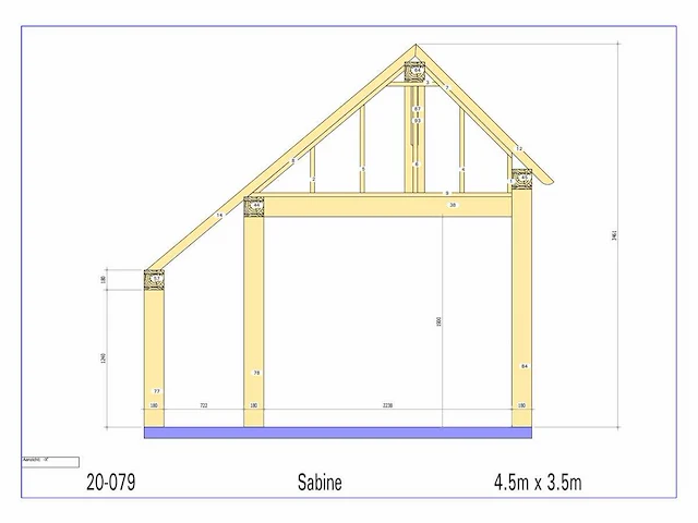 Eiken kapschuur/poolhouse - afbeelding 16 van  18