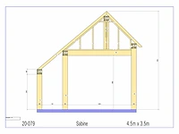 Eiken kapschuur/poolhouse - afbeelding 16 van  18