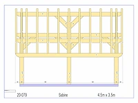 Eiken kapschuur/poolhouse - afbeelding 17 van  18