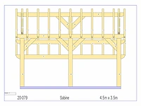 Eiken kapschuur/poolhouse - afbeelding 18 van  18