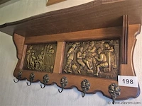 Eiken kapstok l 90cm - afbeelding 1 van  3