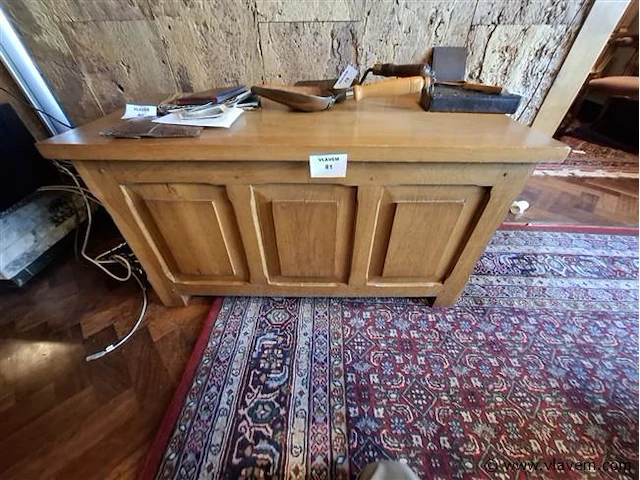 Eiken opbergkoffer - afbeelding 1 van  2