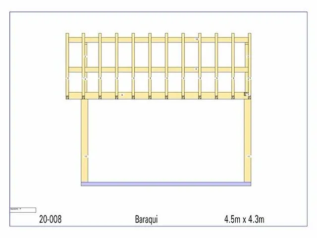 Eiken overkapping 4,3x4,5 - afbeelding 8 van  19