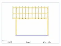 Eiken overkapping 4,3x4,5 - afbeelding 8 van  19