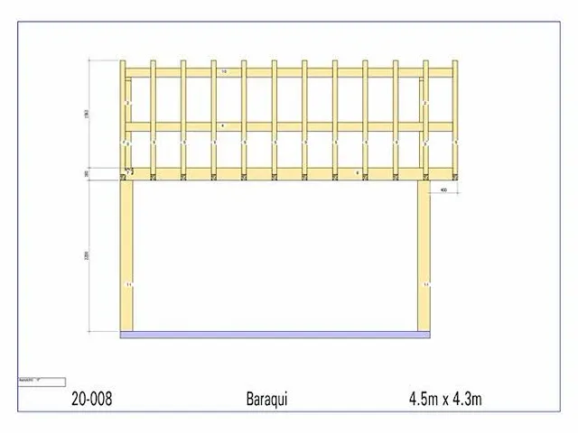 Eiken overkapping 4,3x4,5 - afbeelding 9 van  19