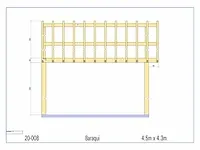 Eiken overkapping 4,3x4,5 - afbeelding 9 van  19