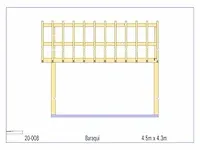 Eiken overkapping 4,3x4,5m - afbeelding 18 van  19