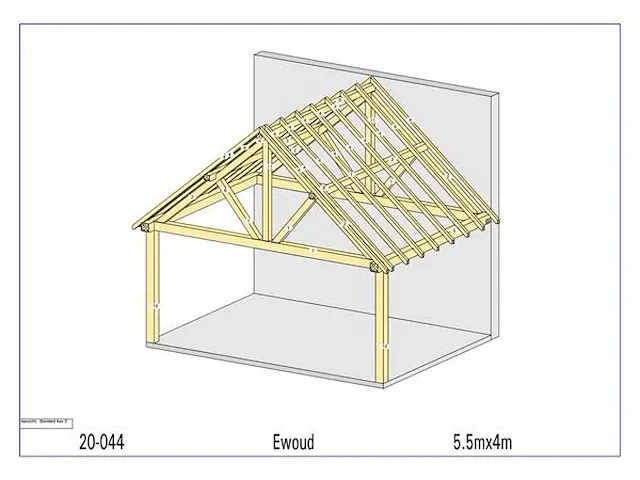 Eiken overkapping 5,5x4 - afbeelding 2 van  21