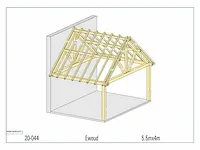 Eiken overkapping 5,5x4 - afbeelding 3 van  21