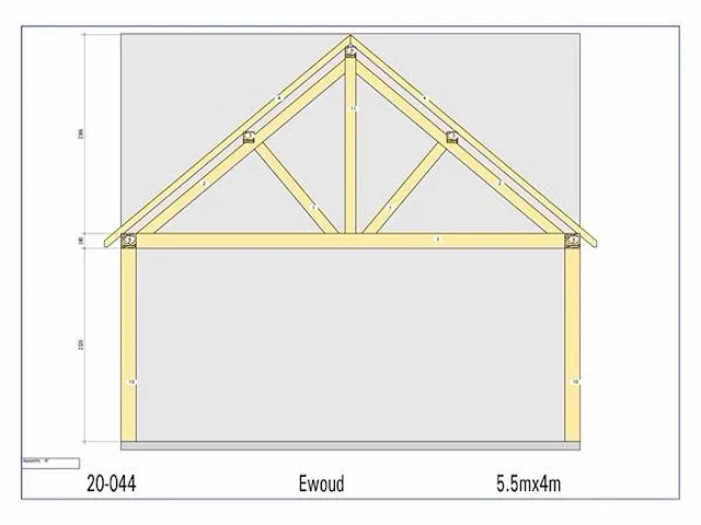 Eiken overkapping 5,5x4 - afbeelding 7 van  21