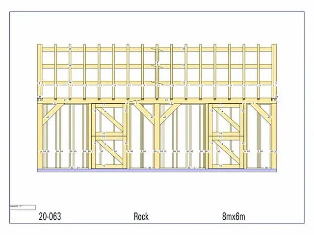 Eiken paardenstal 2 paarden 8x6 - afbeelding 9 van  23