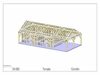Eiken paardenstal 2 paarden met afdak 12x6 - afbeelding 17 van  22