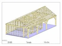 Eiken paardenstal 2 paarden met afdak 12x6 - afbeelding 12 van  25