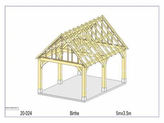 Eiken poolhouse 5x3,5m - afbeelding 12 van  19