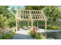 Eiken poolhouse gemonteerd beursmodel