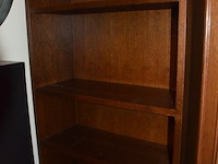 Eiken rek met 5 leggers, 3 rieten manden - afbeelding 5 van  5