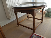 Eiken rond tafeltje, dienplateau, schilderij op doek - afbeelding 2 van  13