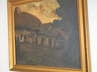 Eiken rond tafeltje, dienplateau, schilderij op doek - afbeelding 7 van  13