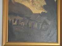 Eiken rond tafeltje, dienplateau, schilderij op doek - afbeelding 8 van  13