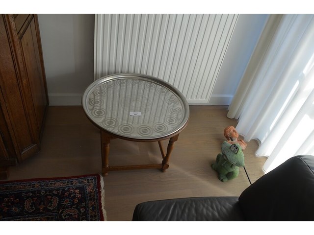 Eiken rond tafeltje, dienplateau, schilderij op doek - afbeelding 10 van  13