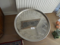 Eiken rond tafeltje, dienplateau, schilderij op doek - afbeelding 12 van  13