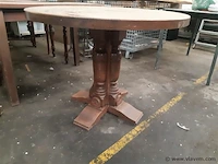 Eiken ronde tafel - afbeelding 3 van  3